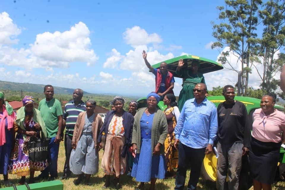 Tinkhundla Minister David Ngcamphalala Presents Tractor Equipment