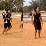 كوندي يلعب حافيا مع الأطفال في شوارع بنين كوندي يلعب حافيا مع الأطفال في شوارع بنين