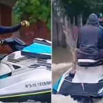 مغربي يحول “جيت سكي” إلى طوق نجاة للمحاصرين بالفيضانات مغربي يحول “جيت سكي” إلى طوق نجاة للمحاصرين بالفيضانات