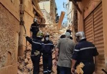 انهيار مبنى في حي القصبة وسط العاصمة