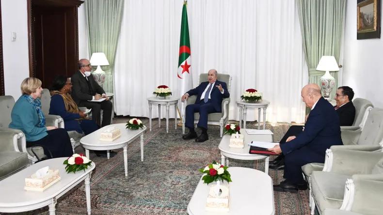 الرئيس تبون يستقبل نائبة كاتب الدولة الأمريكية الرئيس تبون يستقبل نائبة كاتب الدولة الأمريكية