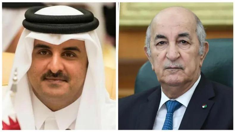 الرئيس تبون يتلقى برقية تهنئة من أمير قطر الرئيس تبون يتلقى برقية تهنئة من أمير قطر