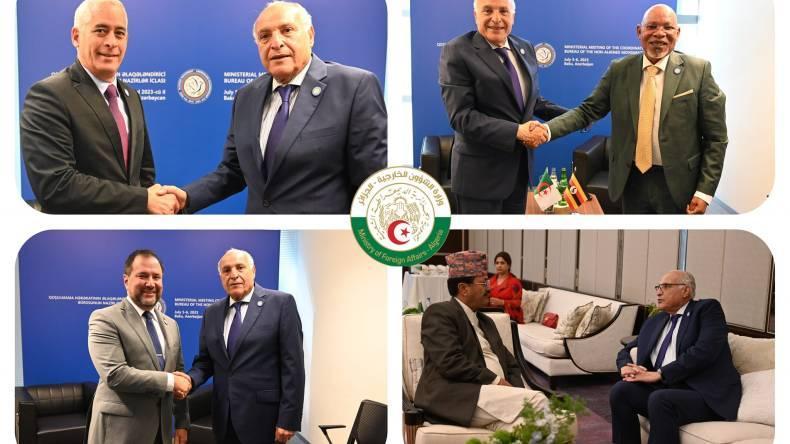 عطاف يتباحث مع وزراء خارجية 4 دول عطاف يتباحث مع وزراء خارجية 4 دول