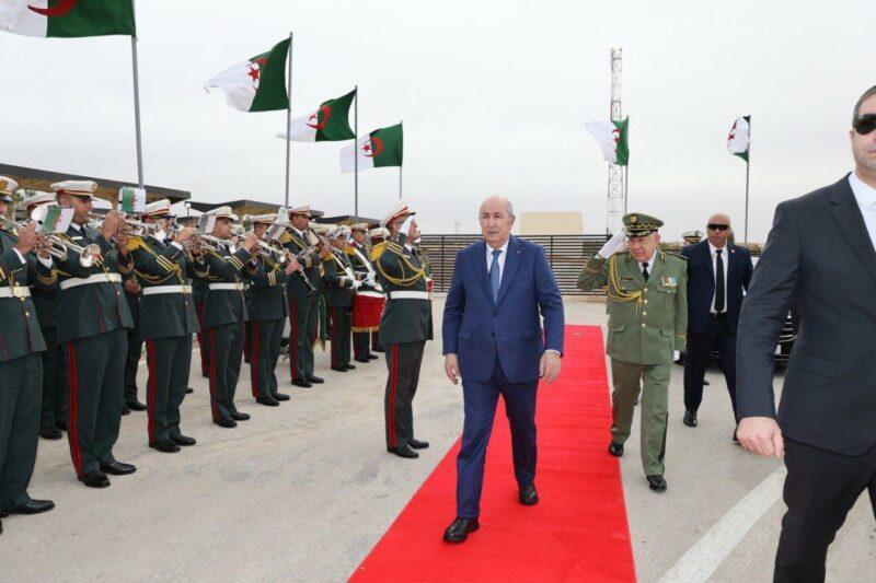 وصول الرئيس الجزائري عبد المجيد تبون إلى ولاية الجلفة في زيارة عمل وتفقد