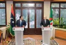 خلال استقبال رئيس المجلس الرئاسي الليبي.. تبون يعلن عن انعقاد “وشيك” لقمة جزائرية ليبية تونسية خلال استقبال رئيس المجلس الرئاسي الليبي.. تبون يعلن عن انعقاد “وشيك” لقمة جزائرية ليبية تونسية