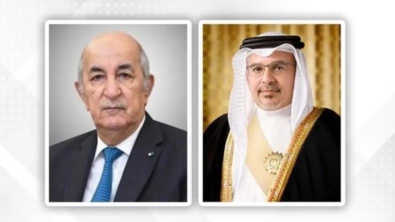 أمير البحرين يهنئ الرئيس تبون بمناسبة الذكرى الـ 70 لاندلاع الثورة التحريرية أمير البحرين يهنئ الرئيس تبون بمناسبة الذكرى الـ 70 لاندلاع الثورة التحريرية