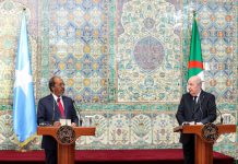 تبون وحسن شيخ: التمسّك بسيادة الصحراء الغربية وليبيا والسودان