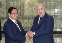 الرئيس تبون يستقبل الوزير الأول الفيتنامي الرئيس تبون يستقبل الوزير الأول الفيتنامي