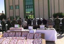 الإطاحة بـ8 مهربين وحجز 26 سيارة و260 ألف قرص مهلوس بالوادي الإطاحة بـ8 مهربين وحجز 26 سيارة و260 ألف قرص مهلوس بالوادي