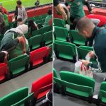 جماهير الجزائر تنظف الملعب بعد الفوز على السودان بكأس أفريقيا جماهير الجزائر تنظف الملعب بعد الفوز على السودان بكأس أفريقيا