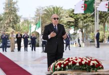 تبون: “المسيرة التي بدأناها معا كان أساسها الوفاء للشهداء” تبون: “المسيرة التي بدأناها معا كان أساسها الوفاء للشهداء”