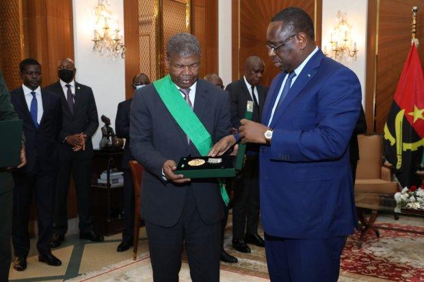 President João Lourenço Decorated With The National Order Of Senegal Angola