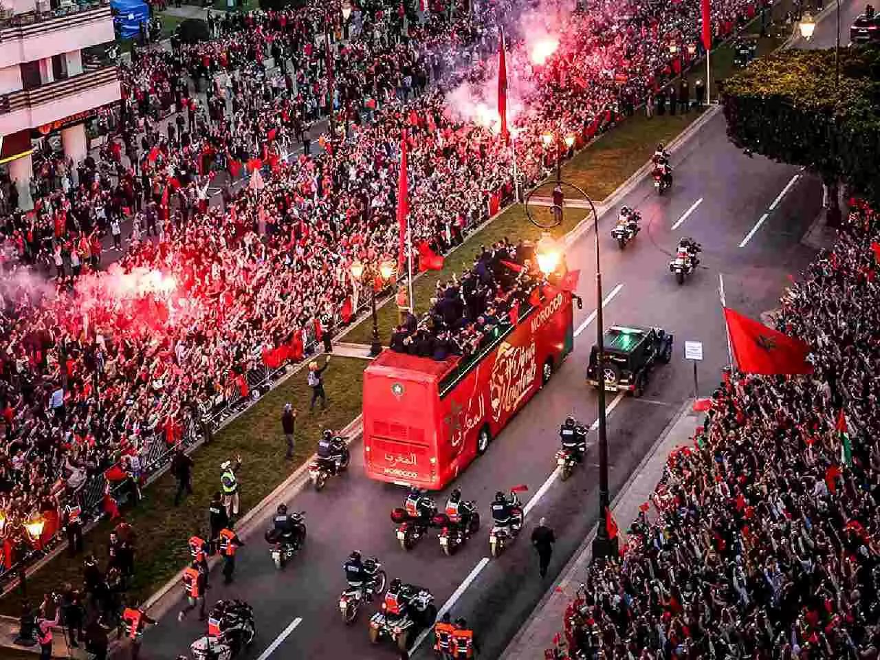 Morocco World Cup team arrives home to heroes' welcome