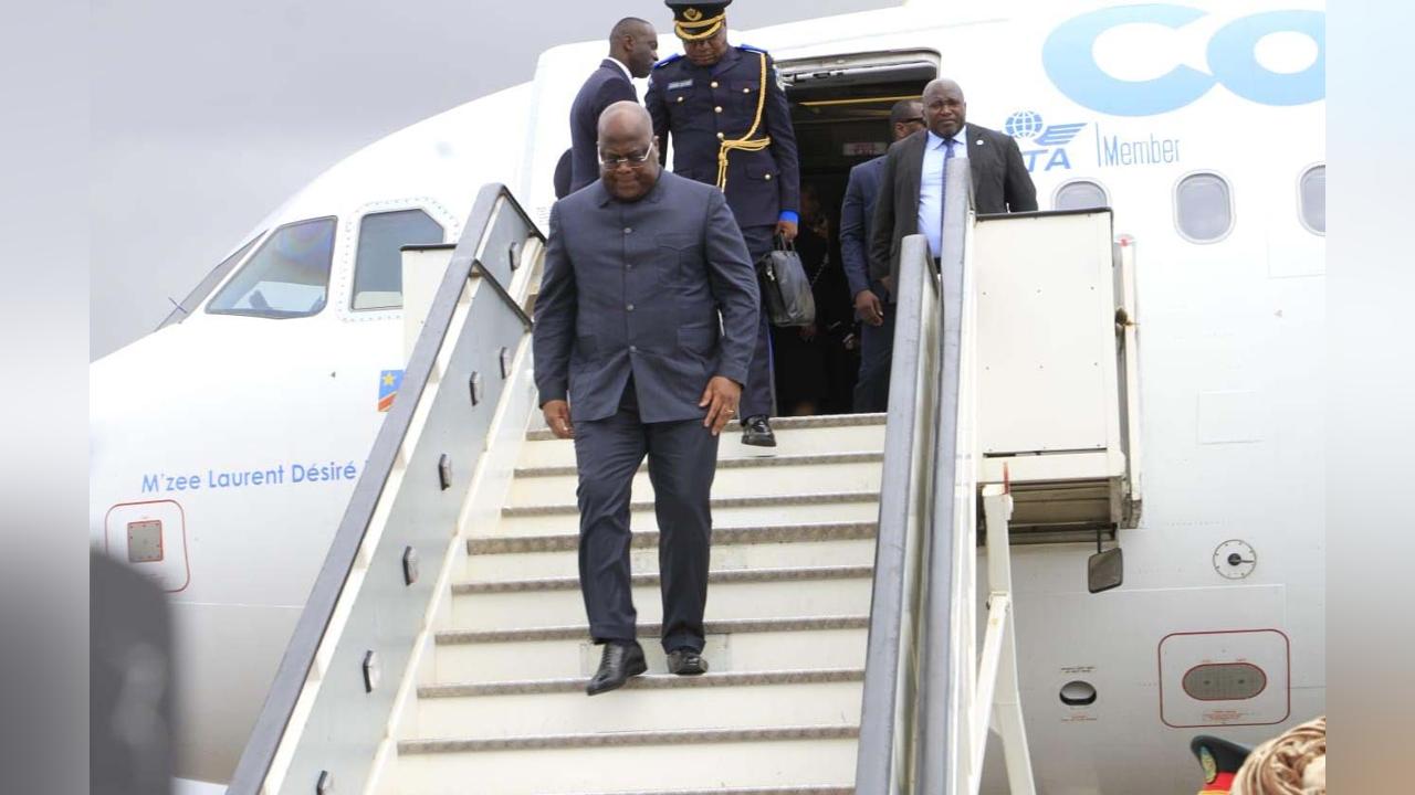 Félix Tshisekedi in Luanda for a meeting with his Angolan counterpart Félix Tshisekedi in Luanda for a meeting with his Angolan counterpart