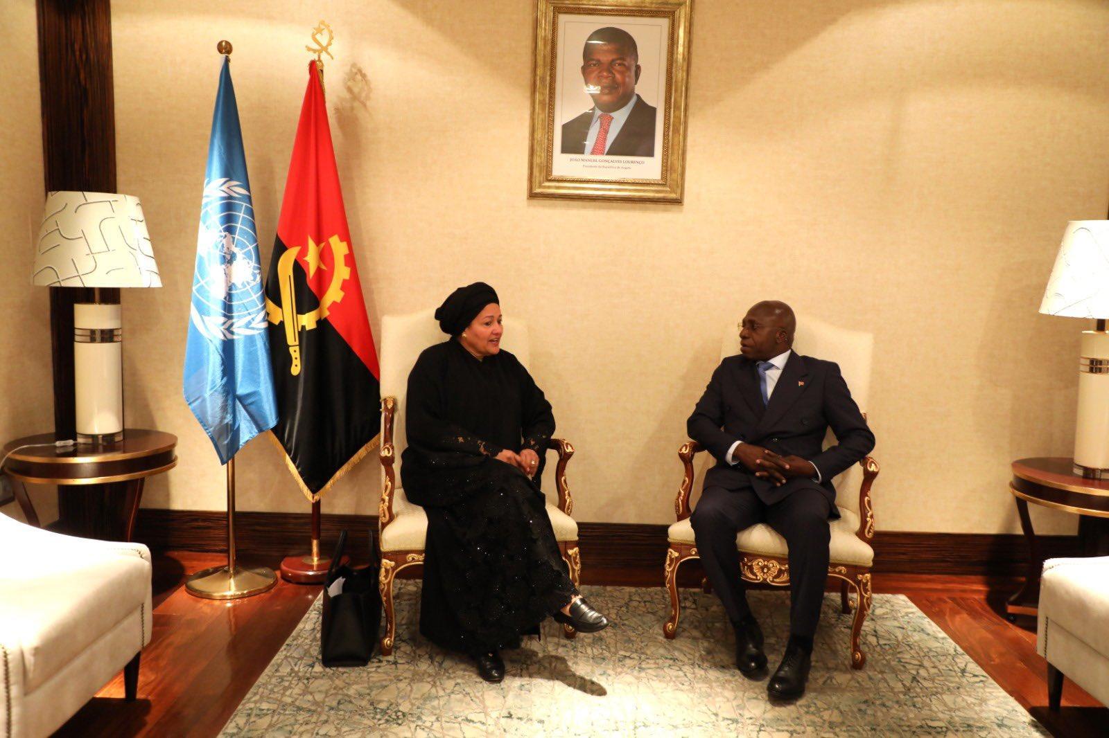 Her Excellency Amina Jane Mohammed, Deputy Secretary-General of the United Nations Arrival in Luanda Her Excellency Amina Jane Mohammed, Deputy Secretary-General of the United Nations Arrival in Luanda