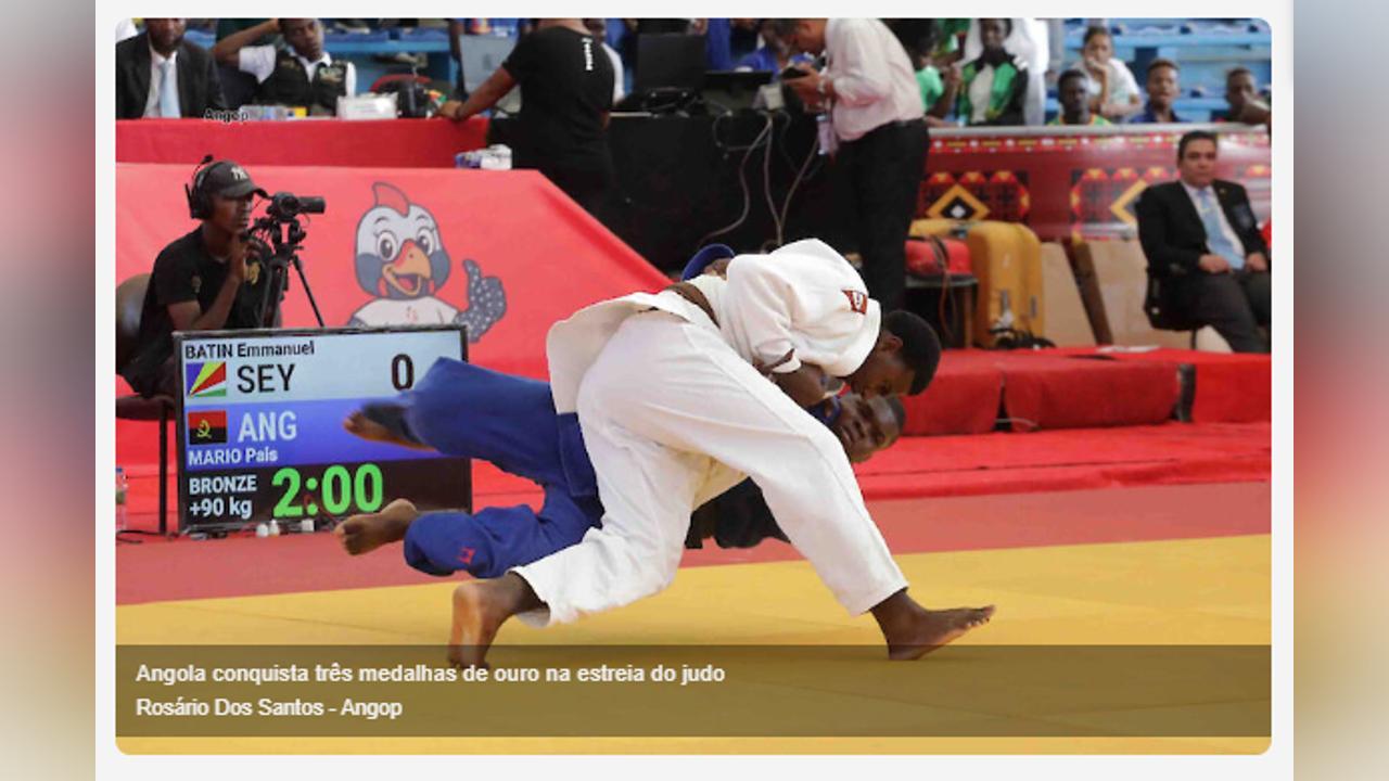 Angolan Judo Debuts at African Youth Games with Three Gold Medals Angolan Judo Debuts at African Youth Games with Three Gold Medals