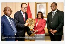 President João Lourenço Awarded Gold Ribbon by ACNOA President João Lourenço Awarded Gold Ribbon by ACNOA