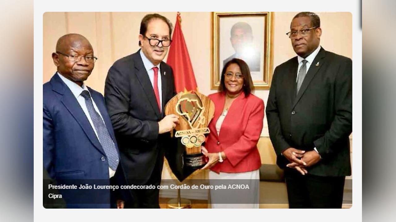 President João Lourenço Awarded Gold Ribbon by ACNOA President João Lourenço Awarded Gold Ribbon by ACNOA