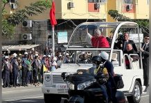 Leo XIV Arrives at the Muxima Sanctuary Leo XIV Arrives at the Muxima Sanctuary