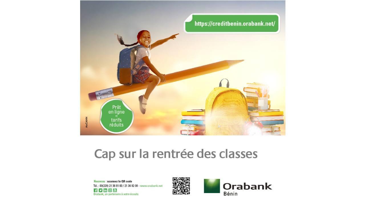 Orabank Bénin innove avec son crédit scolaire en ligne pour la rentrée 2023-2024