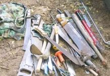 Découverte D’Armes Militaires Chez Un Homme À Djougou Découverte D'Armes Militaires Chez Un Homme À Djougou