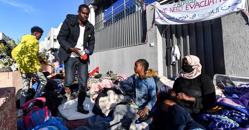 African refugees in Tunisia demand evacuation to different countries