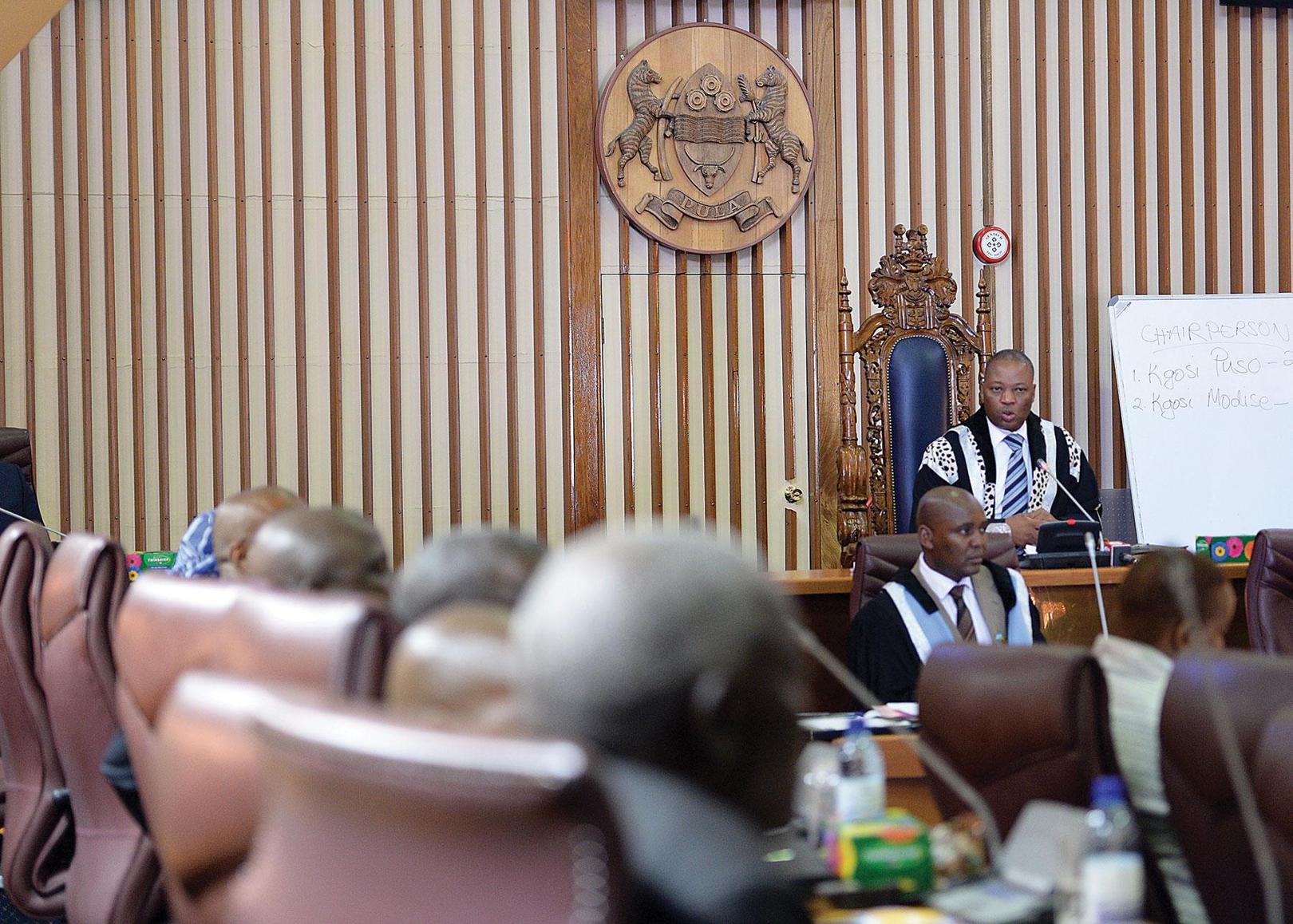 Dikgosi amenable to wearing leopard skins in Ntlo ya Dikgosi Dikgosi amenable to wearing leopard skins in Ntlo ya Dikgosi