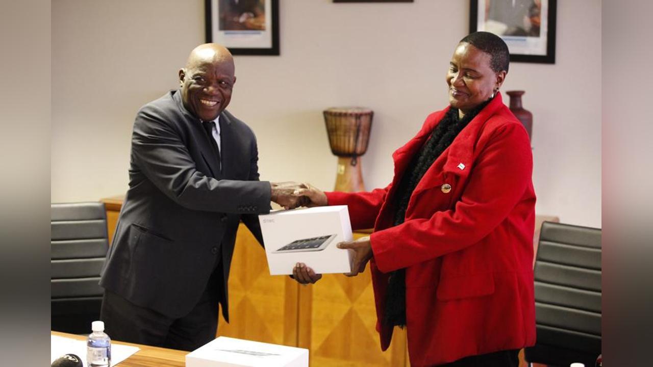Statistics Botswana hands over tablets Botswana