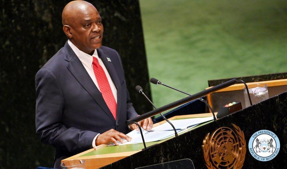 Dr. Mokgweetsi E.K Masisi had the pleasure of addressing the SDGSummit2023 at the UN General Assembly in New York Dr. Mokgweetsi E.K Masisi had the pleasure of addressing the SDGSummit2023 at the UN General Assembly in New York