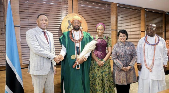 President Duma Boko Welcomes Olu of Warri Kingdom President Duma Boko Welcomes Olu of Warri Kingdom