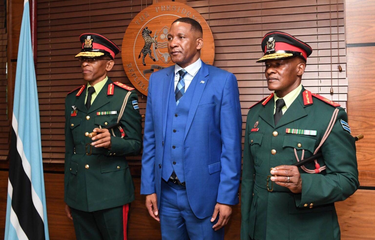 President Duma Boko Swears in New BDF Commander and Deputy President Duma Boko Swears in New BDF Commander and Deputy