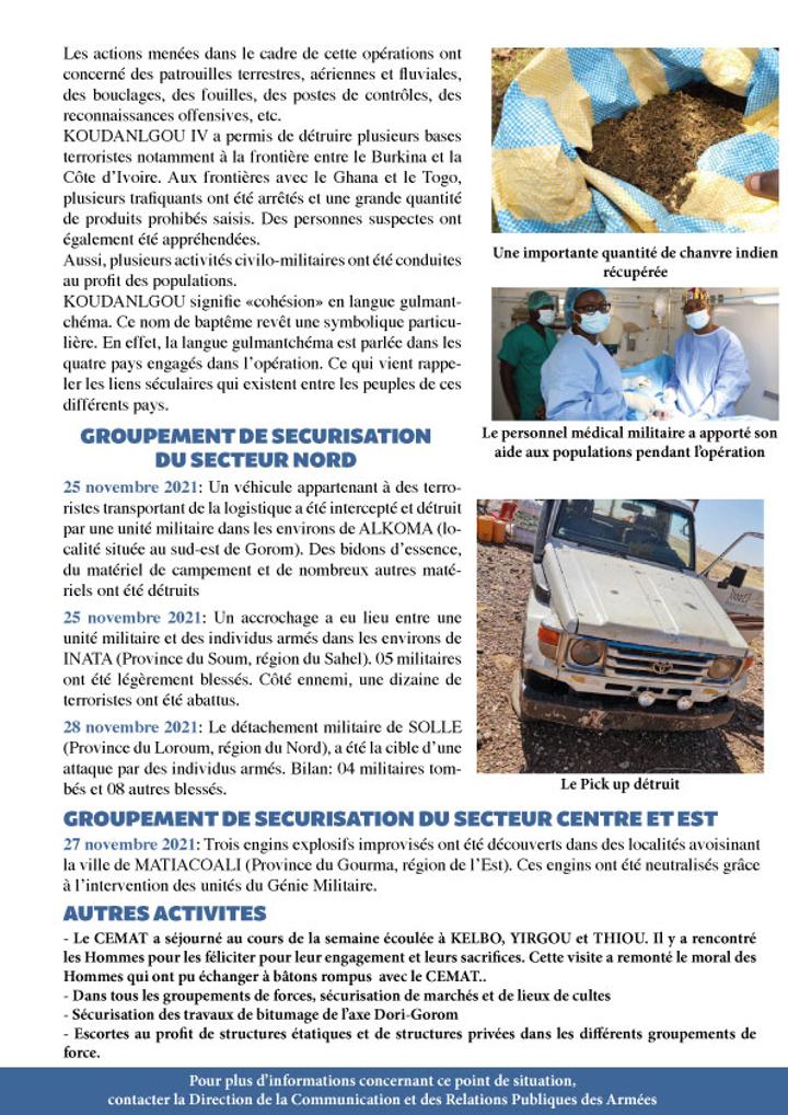 Insécurité au Burkina : Des bases terroristes détruites par les soldats de l’Opération Koudanlgou IV Insécurité au Burkina : Des bases terroristes détruites par les soldats de l’Opération Koudanlgou IV