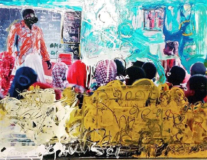 Art contemporain/La série « Education » de l’artiste plasticien burkinabè Issouf Diero : Le sort des enseignants et élèves face à l’insécurité évoqué à travers la photo-peinture Art contemporain/La série « Education » de l’artiste plasticien burkinabè Issouf Diero : Le sort des enseignants et élèves face à l’insécurité évoqué à travers la photo-peinture