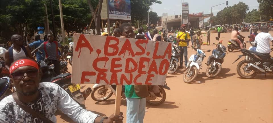 Manifestations hostiles à la France et à la CEDEAO ce mardi à Ouagadougou