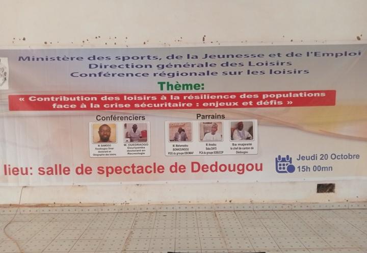 Conférence régionale sur les loisirs : La Boucle du Mouhoun a accueilli la quatrième édition
