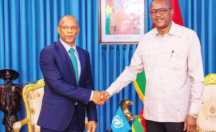 Coopération multilatérale : le Représentant-résidant du PNUD au Burkina Faso dit au revoir au ministre chargé des Affaires étrangères Coopération multilatérale : le Représentant-résidant du PNUD au Burkina Faso dit au revoir au ministre chargé des Affaires étrangères
