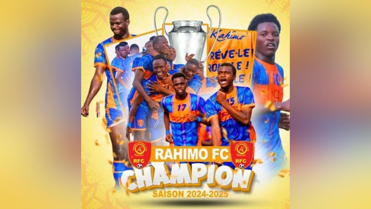 Football : RAHIMO FC sacré champion national, l’ASECK et l’USCO en D2, l’AJEB et le CFFEB retrouvent l’élite Football : RAHIMO FC sacré champion national, l’ASECK et l’USCO en D2, l’AJEB et le CFFEB retrouvent l’élite