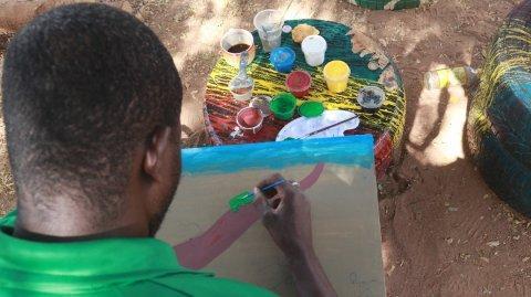 Burkina/Culture : Quand des soldats blessés pansent leurs blessures à coups de pinceau Burkina/Culture : Quand des soldats blessés pansent leurs blessures à coups de pinceau