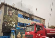 Incendie au Siège de Telecel Faso Maîtrisé Incendie au Siège de Telecel Faso Maîtrisé