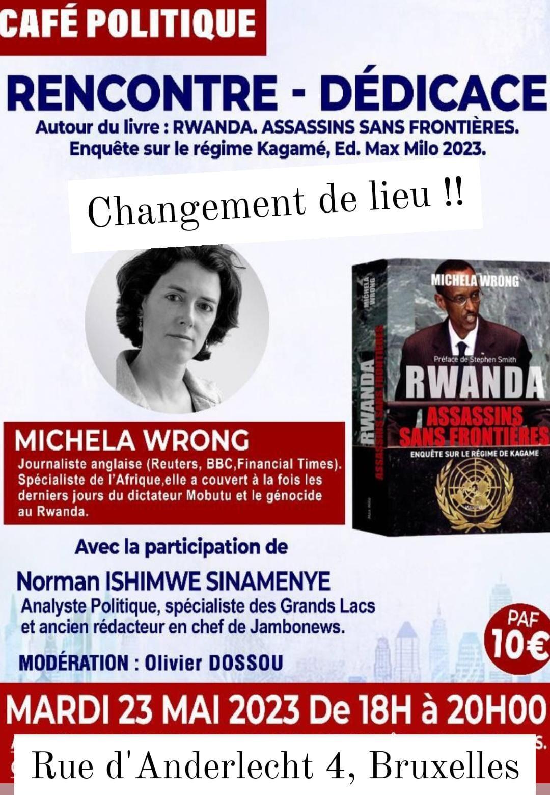 Michela Wrong dénonce le régime Kagame à Bruxelles