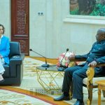 Ndayishimiye Accueille Hadja Lahbib et Mamadou Tangara Ndayishimiye Accueille Hadja Lahbib et Mamadou Tangara