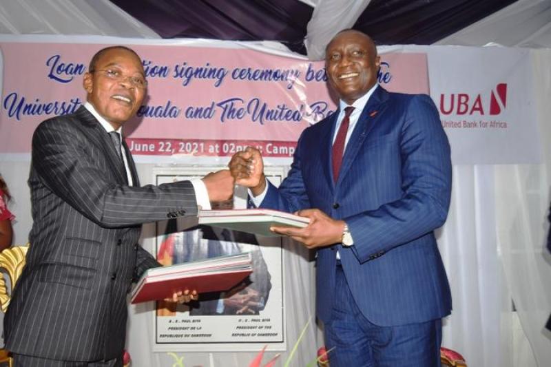 Financement: UBA Cameroon accorde un prêt de 2,08 milliards de FCFA à l'université de Douala pour la construction de trois immeubles destinés aux étudiants Financement: UBA Cameroon accorde un prêt de 2,08 milliards de FCFA à l'université de Douala pour la construction de trois immeubles destinés aux étudiants