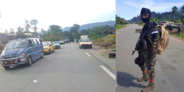Urgent: une cinquantaine d'ambazoniens armés bloquent la route Mamfé-Kumba