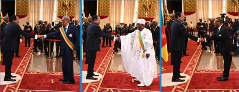 Cameroun – Palais de l’Unité : Malgré le poids de l’âge et une santé chancelante, le président Paul Biya, debout pendant de longues minutes, a serré la main de tous ses convives à la cérémonie de présentation des vœux de nouvel an 2023 Cameroun – Palais de l’Unité : Malgré le poids de l’âge et une santé chancelante, le président Paul Biya, debout pendant de longues minutes, a serré la main de tous ses convives à la cérémonie de présentation des vœux de nouvel an 2023