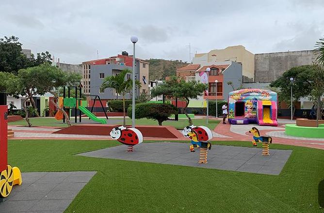 The City Hall of Santa Catarina inaugurates a requalification works of Achada Riba playground