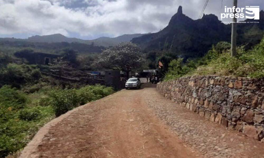 Inauguration of a road financed by a group of emigrants Inauguration of a road financed by a group of emigrants