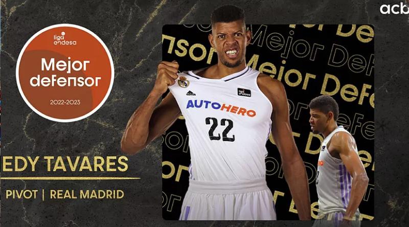 Basketball: Edy Tavares best defender of the Spanish League for the third consecutive year Basketball: Edy Tavares best defender of the Spanish League for the third consecutive year