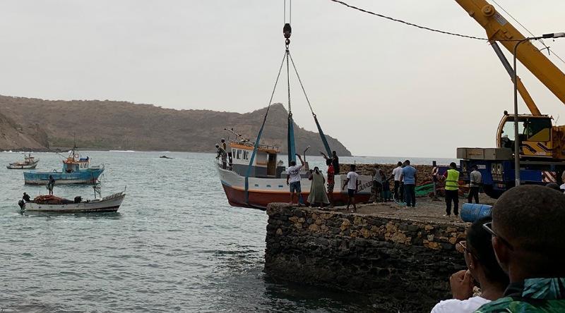 Ribeira Da Barca with Another Semi-Industrial Fishing Vessel Ribeira Da Barca with Another Semi-Industrial Fishing Vessel