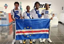 Emicela Team Cabo Verde Depart Foz Côa Short Three Athletes Emicela Team Cabo Verde Depart Foz Côa Short Three Athletes