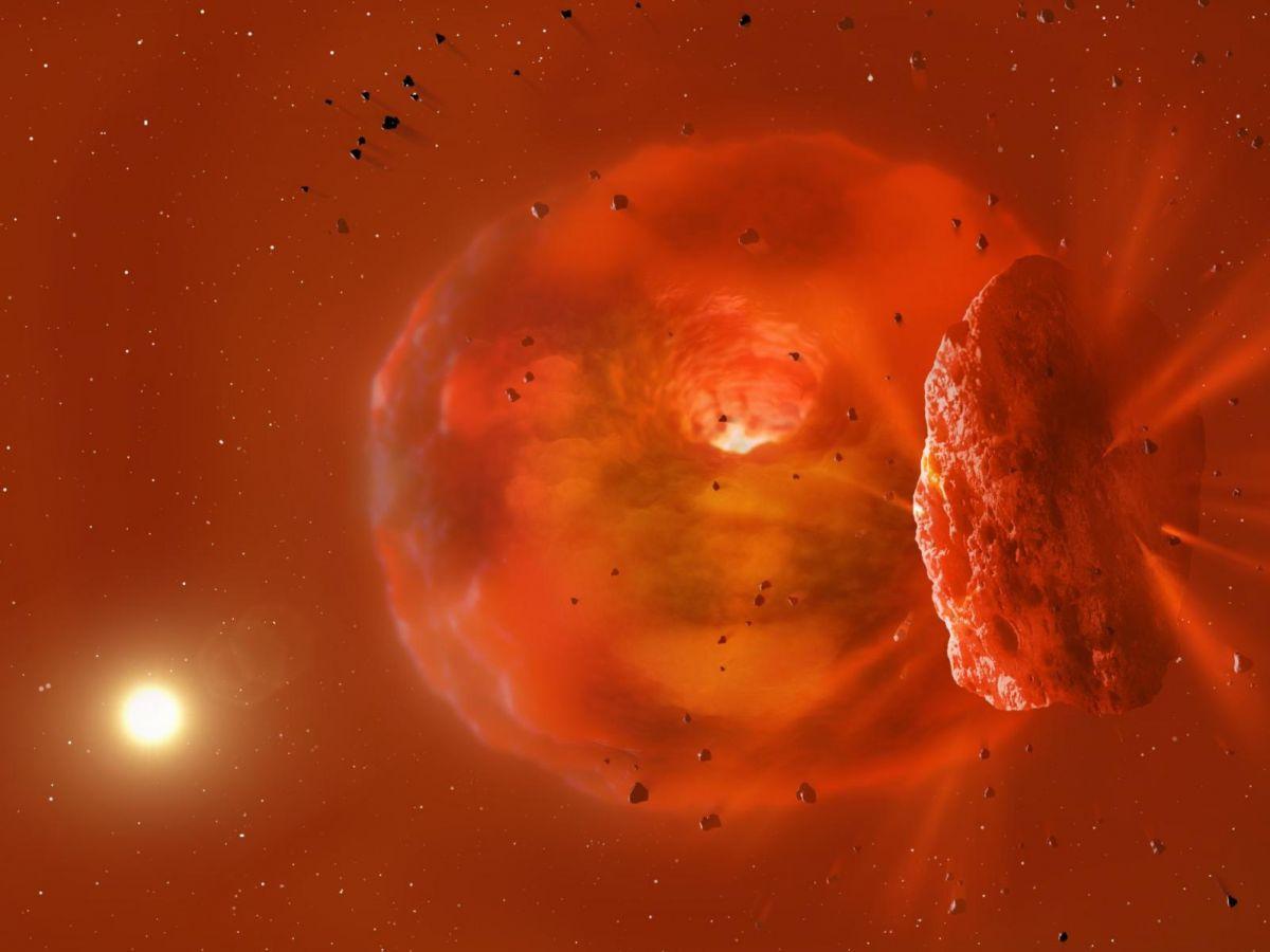 Une impressionnante collision entre deux planètes de glace a provoqué des effets lumineux inédits Une impressionnante collision entre deux planètes de glace a provoqué des effets lumineux inédits